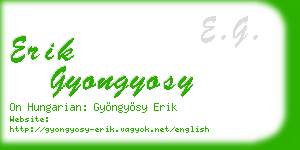 erik gyongyosy business card