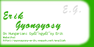 erik gyongyosy business card